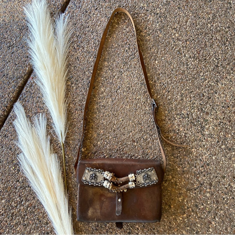 VINTAGE Leather Swiss Army Bag, Leather Strap Handle - F. Dolder Bernmunster - Picture 2 of 16